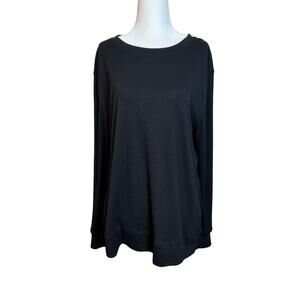 SENSERISE Women’s Size XL Black Casual Layering Crewneck Long Sleeve